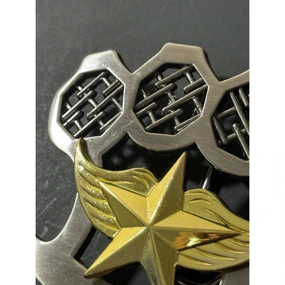 Y2K Tapout Golden Winged Star Knuckles Belt‎ Buckle